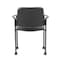 Boss Square Back Diamond Stacking Chair with Arm In Black Caressoft B9503R-CS - alternate 5
